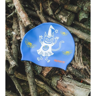 Sporti Limited Edition Witch Cat Silicone Swim Cap