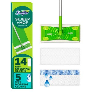 Swiffer Sweeper Dry + Wet Heavy Duty All Purpose Floor Mopping and Cleaner Set - Fresh - 20ct - 1 of 4