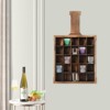 YIYIBYUS Rustic Glass Storage Shelf Organizer, Wall Mounted Glass Holder Cabinet - 3 of 4
