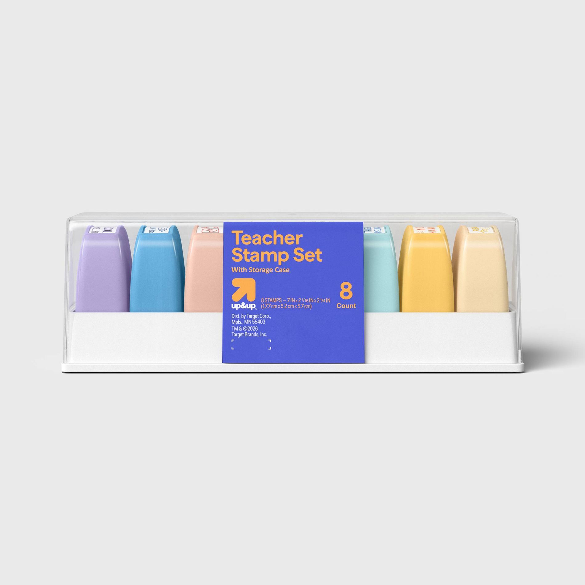 8pc Teacher Stamps for Grading Classroom Color Sets - up&up™