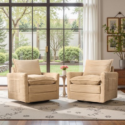 XIZZI Luxury Modular Sectional Sofa Couch, Oversized Cloud Couch for Living Room, Deep Seat Upholstered Sleeper Sofa Set w/ Optional Swivel Chairs