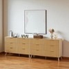 Modern 6-Drawer Dresser Cabinet with Wavy Drawer Fronts, Bedroom Storage Sideboard for Entryway, Living Room, Hallway, 47.2'' Wide - 2 of 4