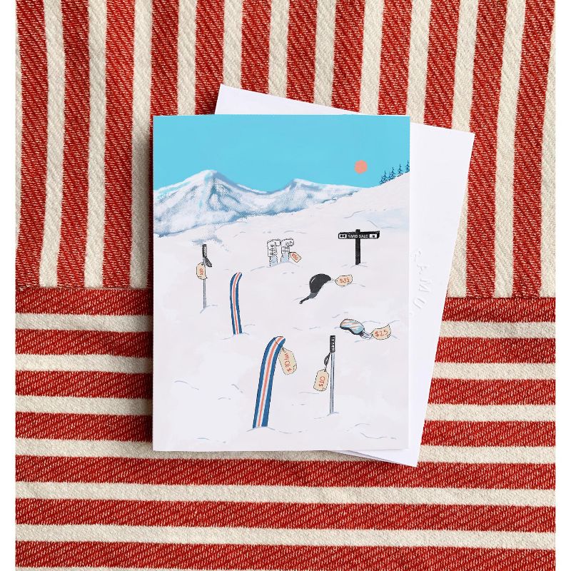 Winter Ski Yard Sale Greeting Card Pack (8 ct.) by Ramus & Co, 2 of 5
