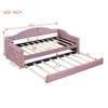 NicBex Twin Size Daybed Upholstered Frame Day Bed with Trundle, Sleeper Sofa with Tufted Button and Copper Nail for Apartment - 2 of 4