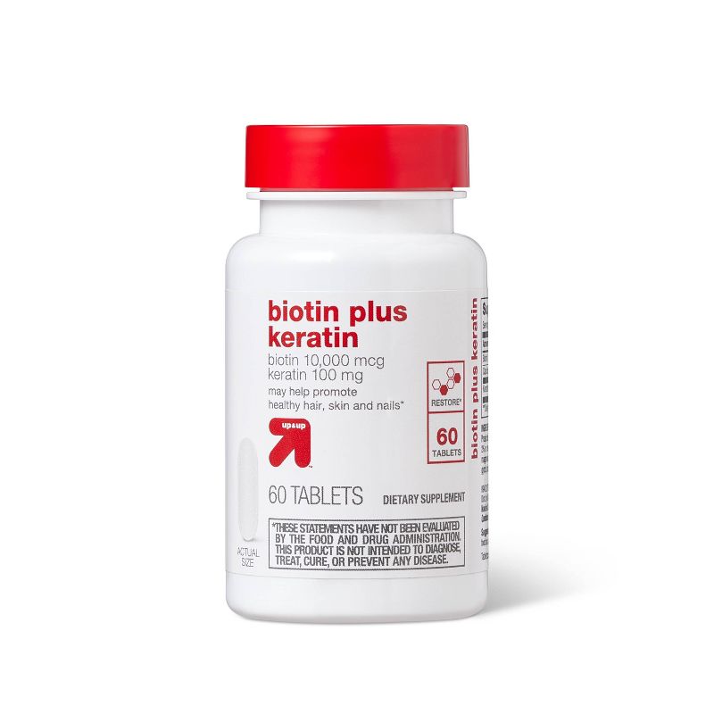 Biotin Plus Keratin Caplets - 60ct - up &#38; up&#8482;, 1 of 5