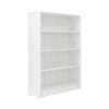 INFURNIC Decorative Bookshelf, Tall Modern Wood Bookshelf with 4 Shelves, for Living Room or Library Bookcase, Brown, 11.6"*33"*48" - 3 of 4