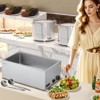 VEVOR Commercial Food Warmer, 1200W Electric Stainless Steel Steam Food Warmer, Fast Heating Countertop Buffet Bain Marie, Silver - 2 of 4