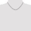 Black Bow Jewelry 4.5mm, 14K White Gold, Hollow Figaro Chain Necklace - 2 of 4