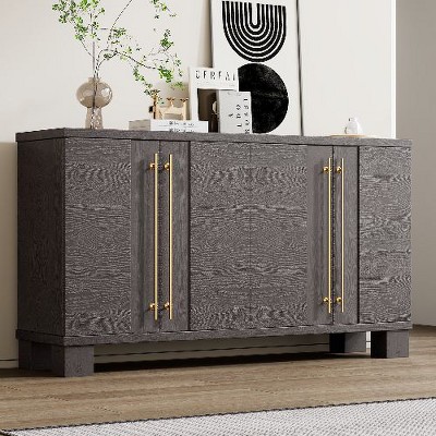 NicBex Wood Buffet Cabinet with Storage, Adjustable Shelf Sideboard Cabinet, Kitchen Cabinets, Pantry Cabinet for Kitchen, Dining Room and Living Room