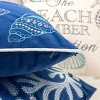ChicFurnit Bed Pillows Spa Seashells Home Pillow Velvet Decor Pillow with Hidden Zipper Cotton Pillows for Living Room Decoration, Blue, 20"*1"*20" - 4 of 4