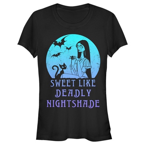 Juniors Womens The Nightmare Before Christmas Sally Sweet Like Deadly Nightshade T-Shirt - image 1 of 4