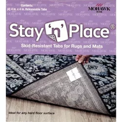4"x4" Stay 'n' Place Adhesive Rug Tabs Ivory - Mohawk Home