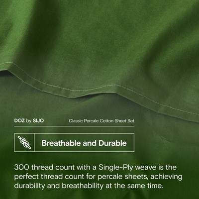 Storm Gray Long Staple Cotton Percale Duvet Cover Set