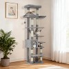 74" Tall Cat Tree,Large Cat Tree for Big Cats,Cat Tower with Scratching Posts, Condo, Perches, Hammock, Tunnel & Feeding Station - 4 of 4