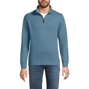 Lands' End Men's Bedford Rib Quarter Zip Sweater - 1 of 4
