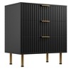 Fluted 3 Drawer Storage Dresser, Tall Modern Chest with Ample Deep Drawers and Wide Top - 3 of 4