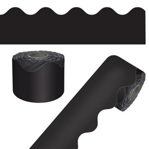 Carson Dellosa Education 65' Black Rolled Scalloped Bulletin Board Borders (1 roll) - 1 of 4