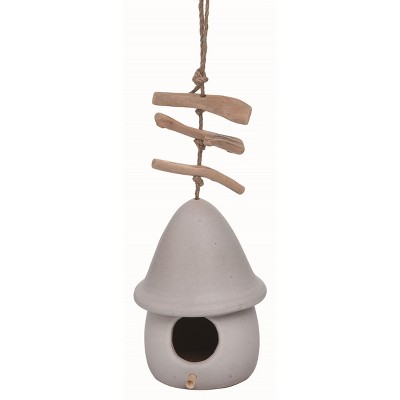 Transpac Ceramic 7" Multi Spring Organic Shaped Birdhouse