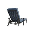 Akoasm Aluminium Cast Outdoor Lounge Chair with Adjustable Backrest-Blue - 3 of 4