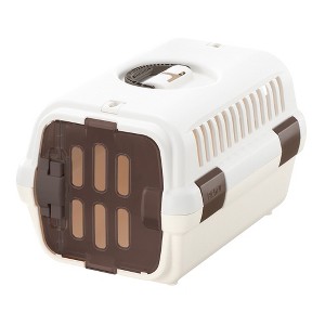 Richell: Pet Travel Carrier II - Small White - Dog & Cat Transporter, Collapsible Design for Storage, Small Pets Up to 11 lbs, Latches to Seat Belts - 1 of 4