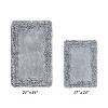 Shaggy Border Collection 2-Piece Bath Rug Set 100% Cotton Tufted Weave Ruffle Border Pattern Bathroom Rug for Machine Washable Bathmat - 2 of 4