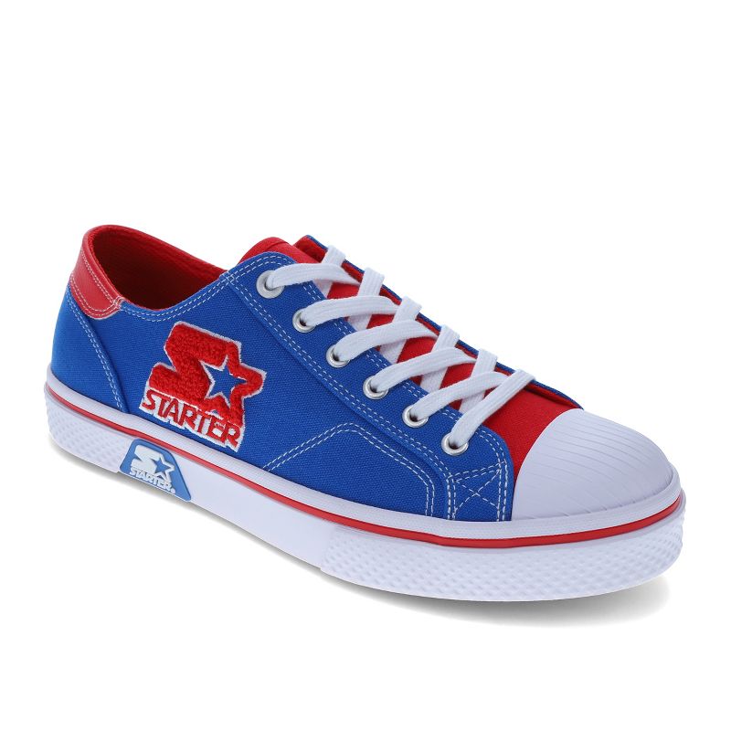 Starter Mens Tradition 71 Low Canvas Lowtop Sneaker, Blue/Red, Size 7