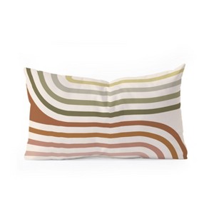 Colour Poems Bold Curvature Stripes I Oblong Throw Pillow - Society6 - 1 of 2