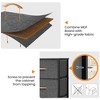 Pellebant Vertical Dresser for Bedroom Storage Tower 5-Drawer Steel Frame Wood Top Easy Pull Non-woven Fabrics Drawer - 3 of 4
