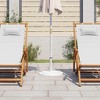 vidaXL Umbrella Base White 17.7"x17.7"x11.8" Cast Iron - 2 of 4