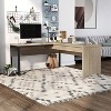 miBasics 65" Spiritroam Industrial L Shape Desk with Lift Top Natural Oak: Iron Frame, Particle Board Surface - 2 of 4