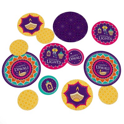 Big Dot of Happiness Happy Diwali - Festival of Lights Party Giant Circle Confetti - Party Decorations - Large Confetti 27 Count