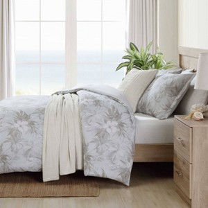 Tommy Bahama Beachway Blooms Comforter Set Gray - 1 of 4