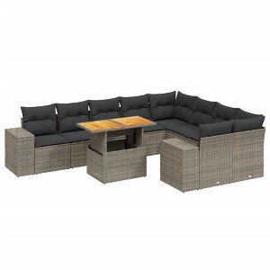 vidaXL Garden Sofa Set Grey - 1 of 4