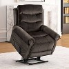 HOMES: Inside + Out Sunbeam Flannelette Powered Recliner Lift Chair with Heating and Massage Dark Gray - 2 of 4