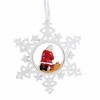Roman 4.5 Inch Kneeling Santa Snowflake Ornament Christmas Baby Jesus Tree Ornaments - 3 of 3