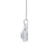 GILDED 1 Carat Total Weight Natural Round-Cut Diamond Pendant Necklace in Sterling Silver, 18-inch Chain - 3 of 4