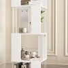 PAGED Floor Rack Simple Bookcase Stylish Rotating Bookshelf with Acrylic Plate for Living Room - 3 of 4