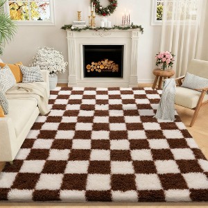 5x7 Area Rugs for Bedroom, Soft Fluffy Shaggy Rug for Living Room Kids Room Home Decor - 1 of 4