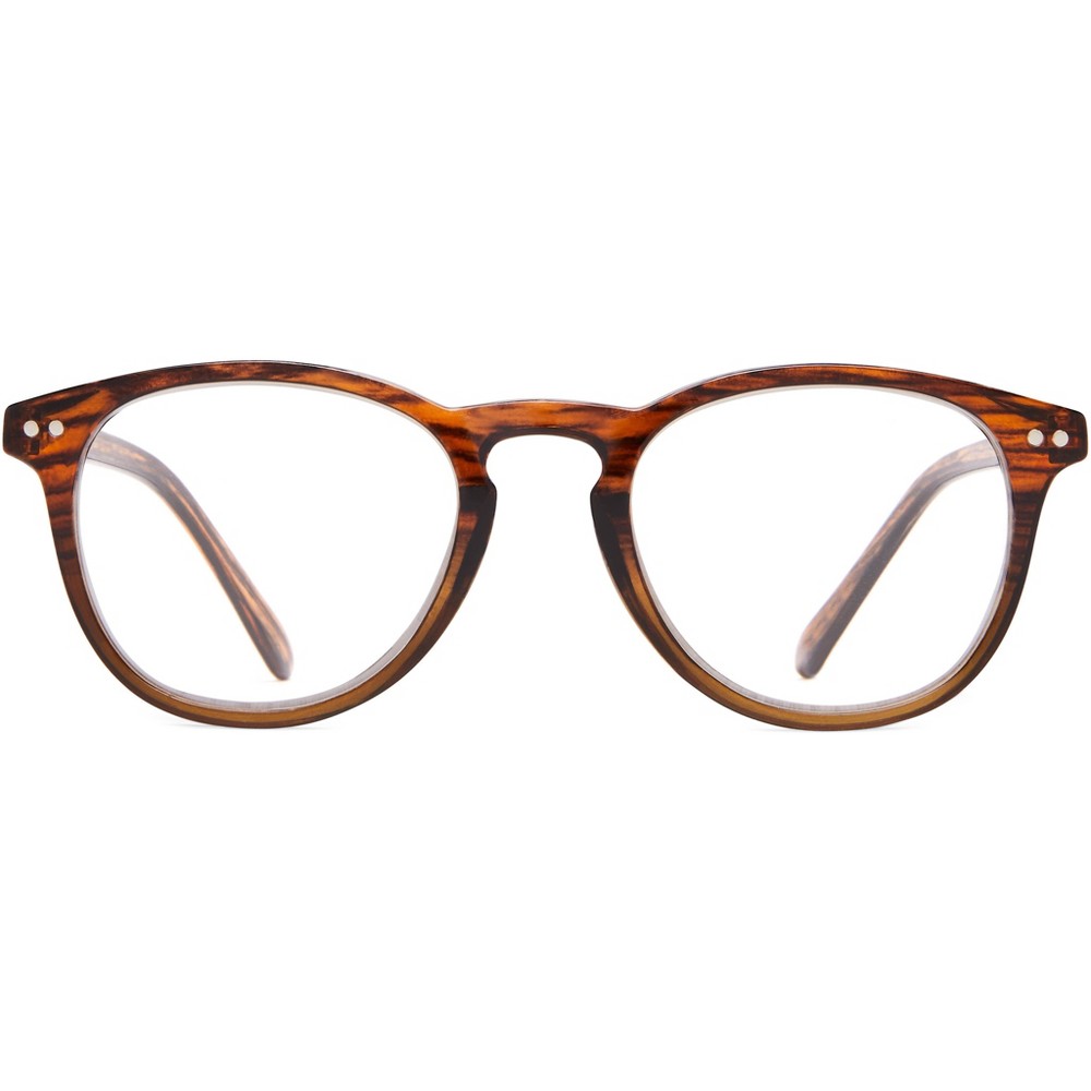 Photos - Glasses & Contact Lenses ICU Eyewear Cupertino Round Reading Glasses - Tortoise/Brown +3.00