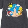 - Paw Patrol - Marshall And Rubble Beach Graphic Short Sleeve Fleece Dress - 2 of 4
