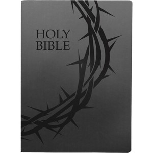 KJV Holy Bible, Crown of Thorns Design, Large Print, Black Ultrasoft - (King James Version Sword Bible) by  Whitaker House (Leather Bound) - 1 of 1