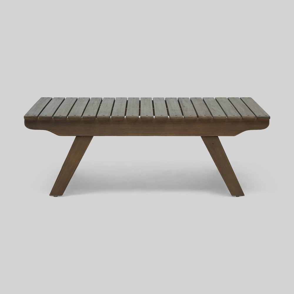 Sedona Acacia Wood Patio Coffee Table - Gray - Christopher Knight Home