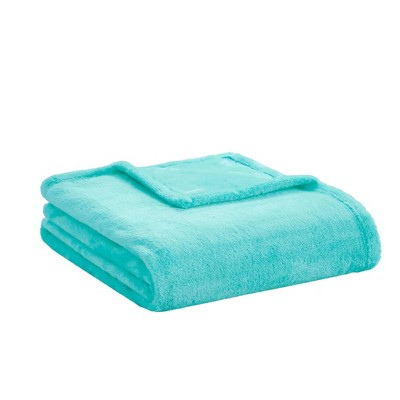 60"x70" Microlight Plush Solid Throw Blanket Blue - Intelligent Design