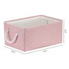 Unique Bargains Fabric Collapsible Sturdy Spacious Storage Bins 3 Pcs - 4 of 4