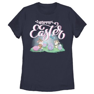 Women's Bambi Happy Easter Thumper T-Shirt - 1 of 4