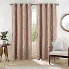 RT Designer Collection Hailey Halo Foil Blackout Grommet Curtain Panel 52" x 90" Taupe - 2 of 4