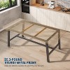 Industrial Dining Table for 4-6 People, 63in Long Wooden Kitchen Table with Sturdy Metal Frame - Seats 4-6 Rectangular Counter for Dinner - 4 of 4