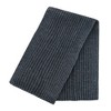 CTM Men's Ribbed Knit Mixed Wool Scarf, Gray - 2 of 4