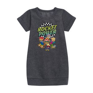 - Rocket Power - Finish Line Graphic Short Sleeve Fleece Dress - 1 of 3