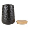 Design Imports Black Matte Dimple Texture Ceramic Canister Set/2 - 2 of 4